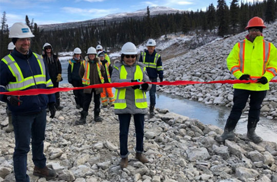 Inauguration du projet de réalignement de la fourche nord du ruisseau Rose, qui contribue à la protection d'un précieux habitat pour les poissons.