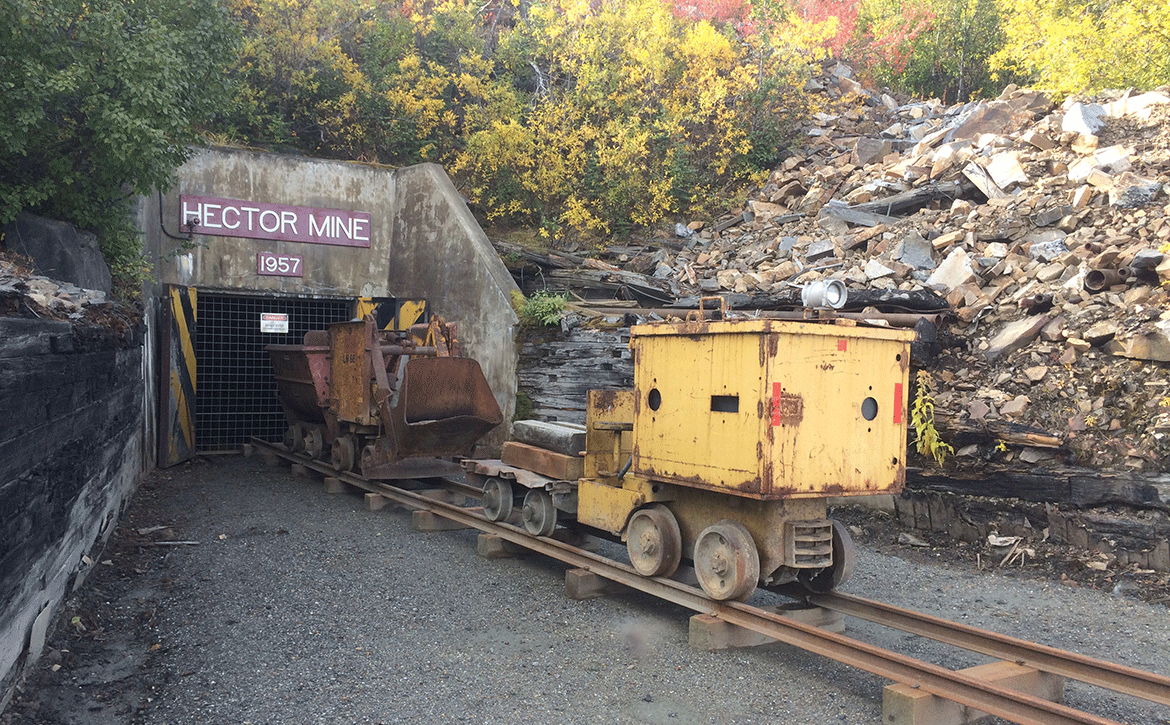 The Hector mine portal in 2019. Largest of the United Keno Hill Mines, Hector Mine was abandoned in 1972.