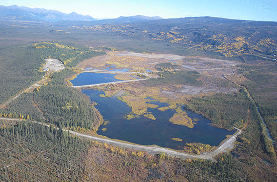 Aerial image of the Valley Tailings Facility.