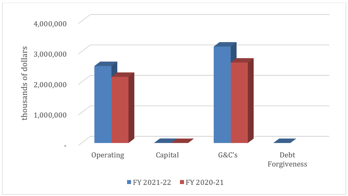 Comparison of Total Net Budgetary Authorities Available for Use as of June 30, 2021, and June 30, 2020