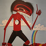 Painting of a First Nation dancer.