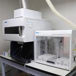 Water sample lab equipment.