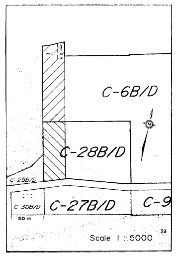 Land division on a map