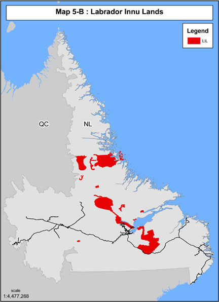Map 5-B Labrador Innu Lands