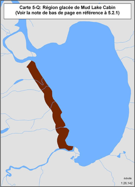 Carte 5-Q : Région glacée de Mud Lake Cabin