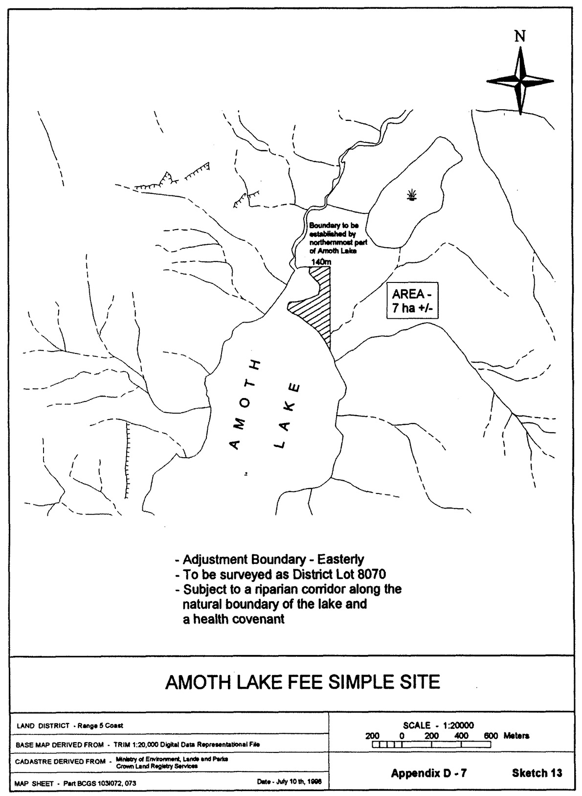 Sketch of Amoth Lake